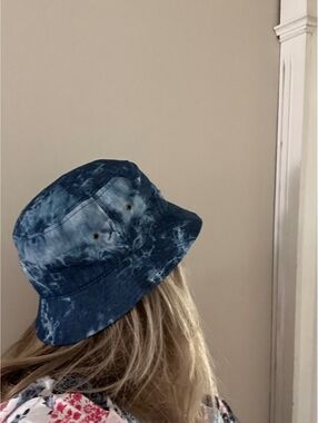 New Jean Denium Tie dye Blue Jean BUCKET Hat fishing camping outdoors MU:KA:
